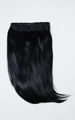 PrettyLittleThing Hair Extensions*Lullabellz Thick 24` 1 Piece Straight Clip In Hair Extensions Natural Black