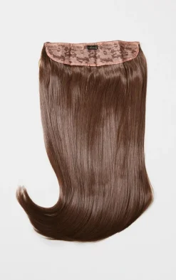 PrettyLittleThing Hair Extensions*Lullabellz Thick 24` 1 Piece Straight Clip In Hair Extensions Warm Brunette