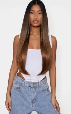 PrettyLittleThing Hair Extensions*Lullabellz Thick 24` 1 Piece Straight Clip In Hair Extensions