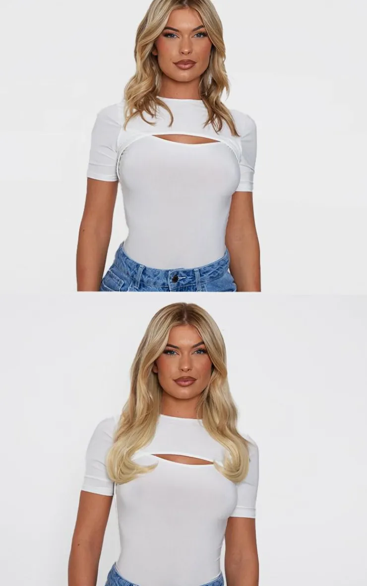 PrettyLittleThing Hair Extensions*Lullabellz Thick 14" 1 Piece Blow Dry Wavy Clip In Hair Extensions