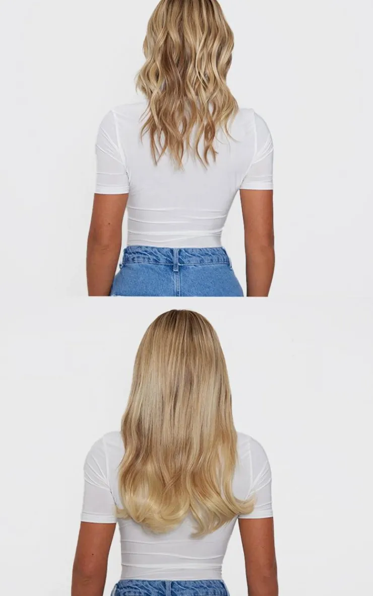 PrettyLittleThing Hair Extensions*Lullabellz Thick 14" 1 Piece Blow Dry Wavy Clip In Hair Extensions