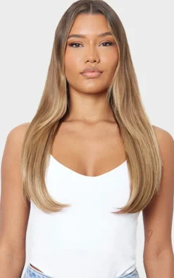 PrettyLittleThing Hair Extensions*Lullabellz Thick 18" 1 Piece Straight Clip In Hair Extensions