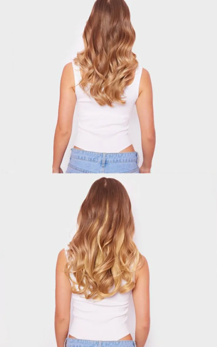 PrettyLittleThing Hair Extensions*Lullabellz Thick 16` 1 Piece Curly Clip In Hair Extensions Golden Blonde