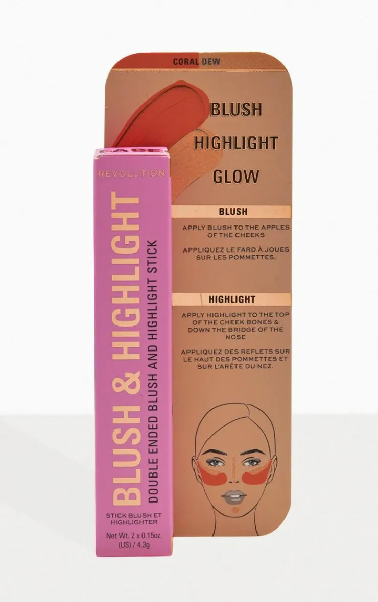 PrettyLittleThing Highlighter*Makeup Revolution Blush & Highlight Stick Dew