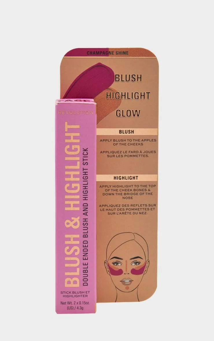 PrettyLittleThing Highlighter*Makeup Revolution Blush & Highlight Stick Shine