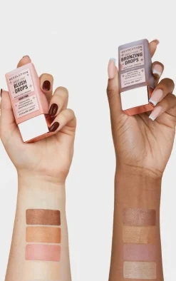 PrettyLittleThing Bronzers*Makeup Revolution Bright Light Blush Bronzing Drops Pink Rosie