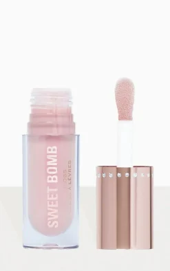 PrettyLittleThing Lip Gloss*Makeup Revolution Sweet Bomb Lip Gloss Vanilla Ice White Holo