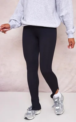 PrettyLittleThing Snatched*Maternity Snatched Ribbed Split Hem Leggings