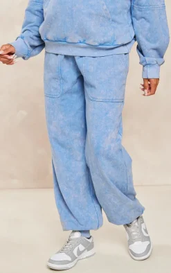 PrettyLittleThing Blue Sweatsuits*Maternity Oversized Seam Detail Sweatpants