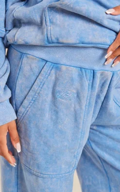 PrettyLittleThing Blue Sweatsuits*Maternity Oversized Seam Detail Sweatpants