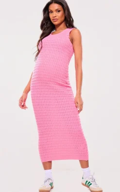 Maternity Knitted Maxi Dress-PrettyLittleThing New