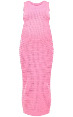 Maternity Knitted Maxi Dress-PrettyLittleThing New