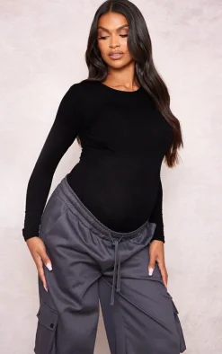 PrettyLittleThing T-Shirts*Maternity Basic Long Sleeve Fitted Top