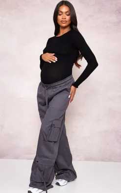 PrettyLittleThing T-Shirts*Maternity Basic Long Sleeve Fitted Top