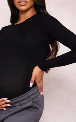PrettyLittleThing T-Shirts*Maternity Basic Long Sleeve Fitted Top