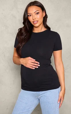 PrettyLittleThing T-Shirts*Maternity Basic Short Sleeve Crew Neck Fitted T Shirt