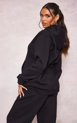 Best PrettyLittleThing Maternity Embroidered PrettyLittleMama Hoodie Black