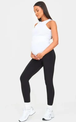 Maternity High Waist Slinky Leggings-PrettyLittleThing