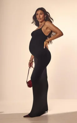 Maternity Jersey Strappy Maxi Dress-PrettyLittleThing Sale