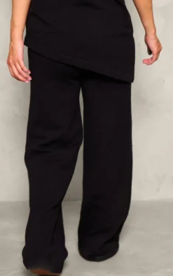 Outlet PrettyLittleThing Maternity Knit Wide Leg Pants Black