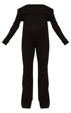 PrettyLittleThing Christmas Shop*Maternity Knitted Bardot Wide Leg Jumpsuit