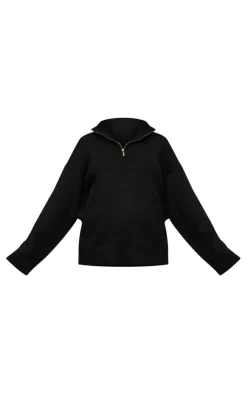 PrettyLittleThing Knitted Two Piece Sets*Maternity Knitted Slouchy Half Zip Sweater