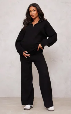 PrettyLittleThing Knitted Two Piece Sets*Maternity Knitted Wide Leg Pant