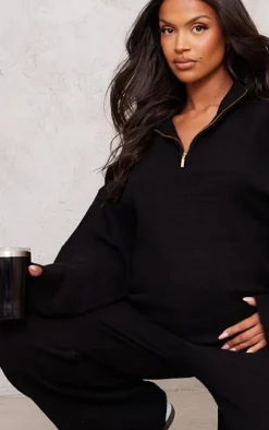 PrettyLittleThing Knitted Two Piece Sets*Maternity Knitted Wide Leg Pant