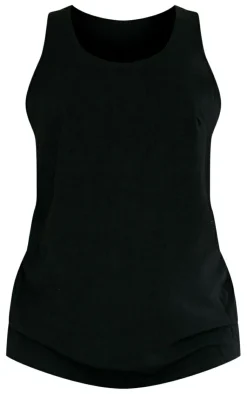 Best PrettyLittleThing Maternity Linen Look Longline Top Black