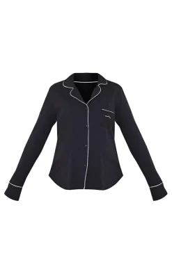 Maternity Black Mama Long Sleeve PJ Top