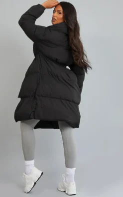 PrettyLittleThing Puffer Jackets*Maternity Oversized Collar Belted Longline Puffer Coat