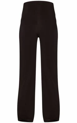 Sale PrettyLittleThing Maternity Slinky Wide Leg Pant Black