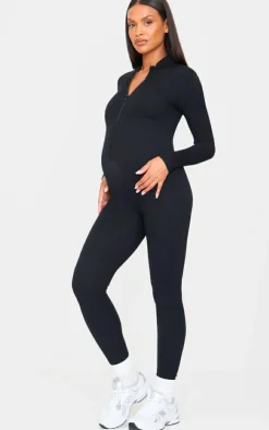 PrettyLittleThing Snatched*Maternity Snatched Ribbed Jumpsuit