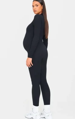 PrettyLittleThing Snatched*Maternity Snatched Ribbed Jumpsuit