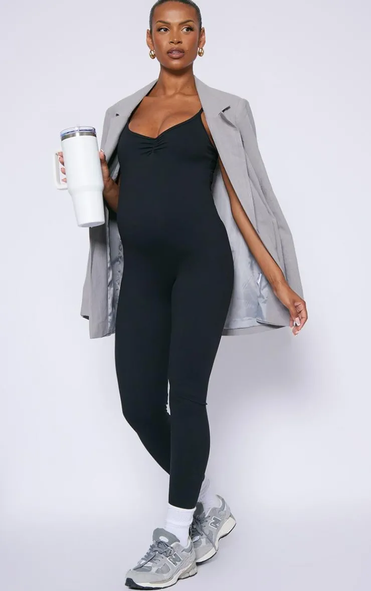 PrettyLittleThing Snatched*Maternity Snatched Sculpt Cami Strap Jumpsuit