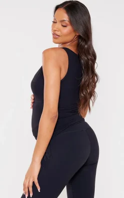 Sale PrettyLittleThing Maternity Snatched Sculpt Tank Top Black