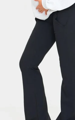 Maternity Black Snatched Sculpt Pocket Flared Leggings