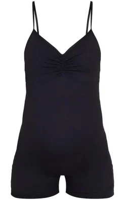 PrettyLittleThing Unitards*Maternity Snatched Sculpt Ruched Front Detail Unitard