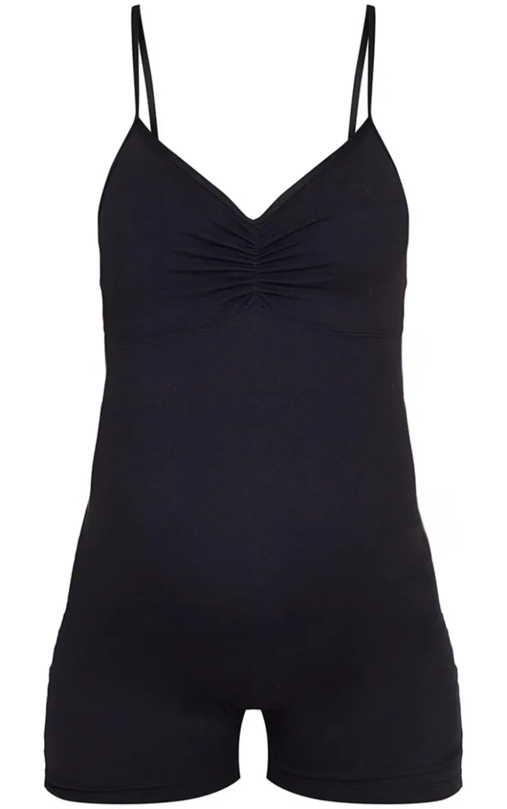 PrettyLittleThing Unitards*Maternity Snatched Sculpt Ruched Front Detail Unitard