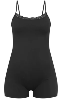 PrettyLittleThing Snatched*Maternity Snatched Sculpt Lace Trim Romper