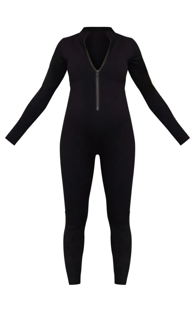 PrettyLittleThing Snatched*Maternity Snatched Sculpt Long Sleeve Jumpsuit