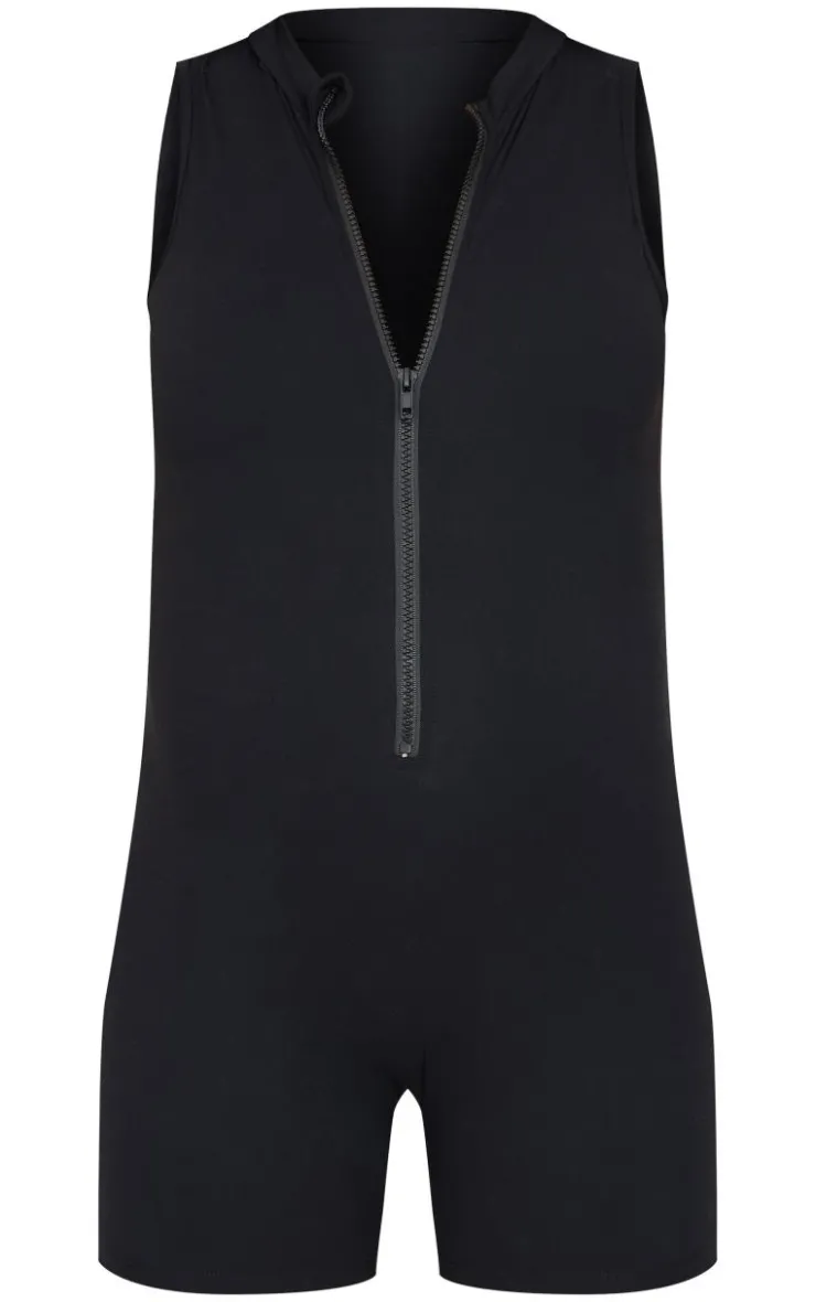 PrettyLittleThing Unitards*Maternity Snatched Sculpt Zip Up Sleeveless Unitard