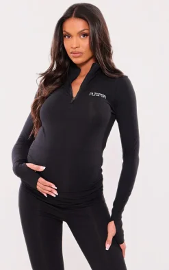 PrettyLittleThing Workout Tops*Maternity Sport Half Zip Up Top