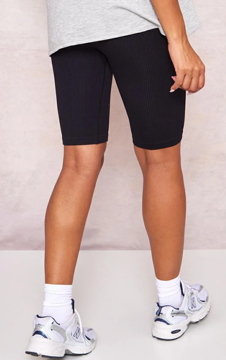PrettyLittleThing Snatched*Maternity Structured Snatched Rib Bike Shorts