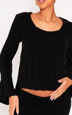 Outlet PrettyLittleThing Maternity Thick Rib Knitted Long Sleeve Sweater Black
