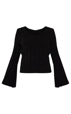 Outlet PrettyLittleThing Maternity Thick Rib Knitted Long Sleeve Sweater Black