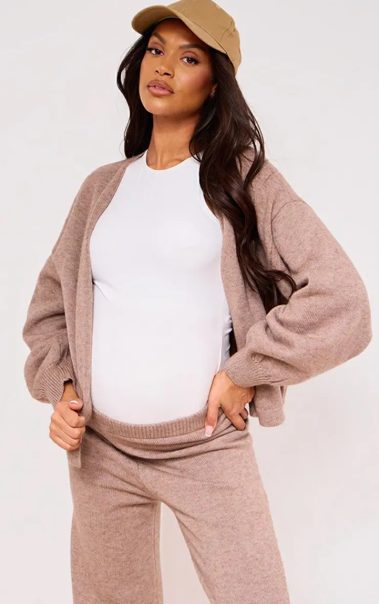 PrettyLittleThing Knitted Two Piece Sets*Maternity Knit Cardigan