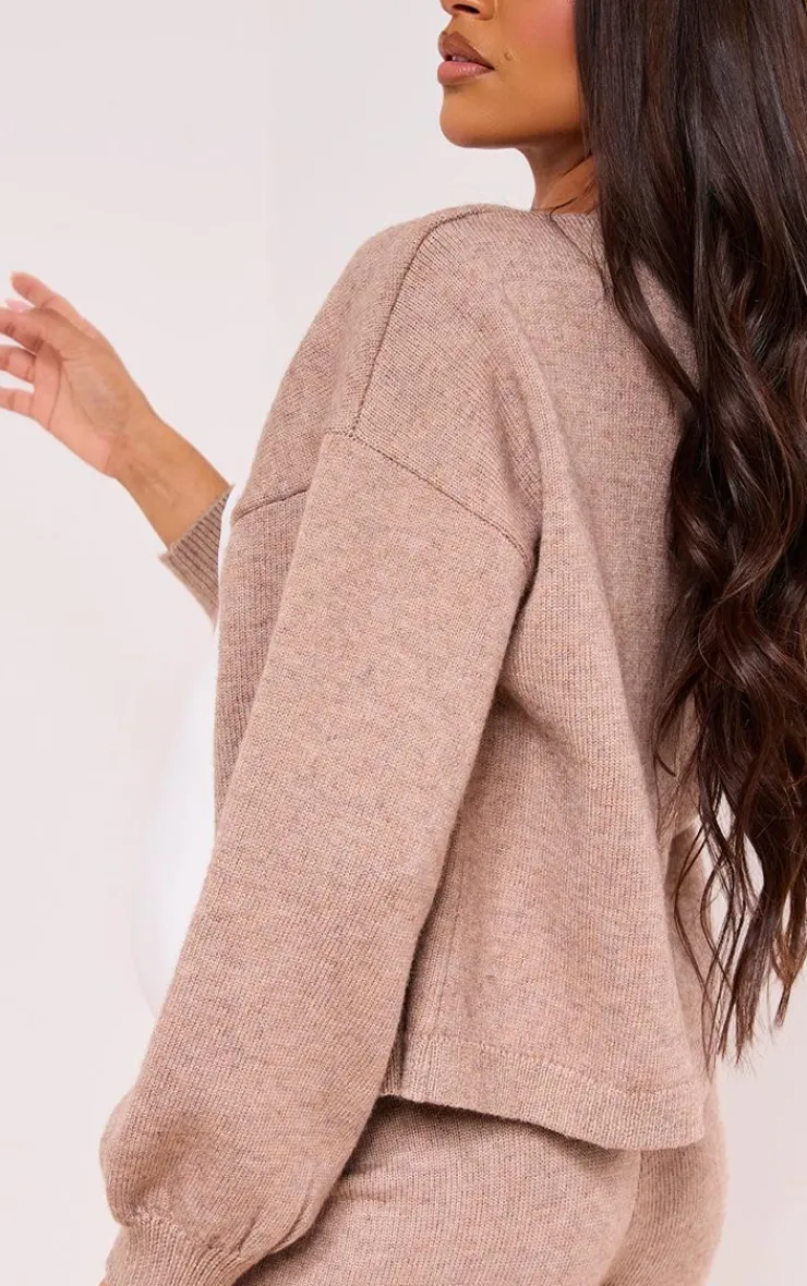 PrettyLittleThing Knitted Two Piece Sets*Maternity Knit Cardigan