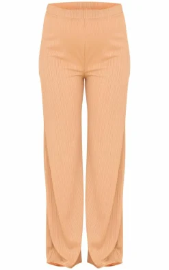 Hot PrettyLittleThing Maternity Straight Leg Pants Camel