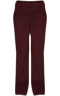 Hot PrettyLittleThing Maternity Brushed Rib Wide Leg Pants Chocolate